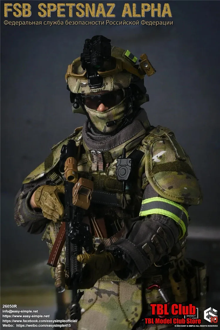 Easy&Simple ES 26050R 1/6 FSB Spetsnaz Alpha Full Set 12 inches Moveable Action Figure Model with Weapon for Fans Hobby Gifts