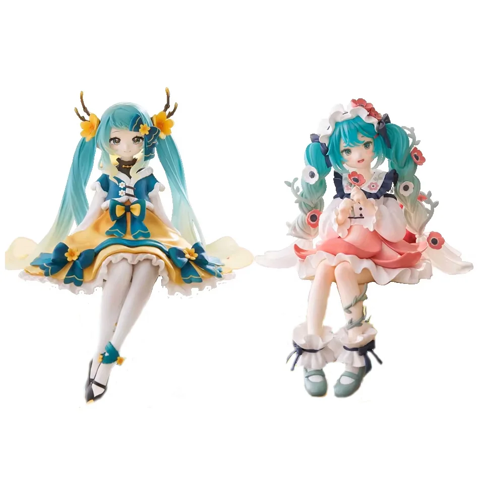 2Pcs Hatsune Miku Anime Figure Toy Flower Fairy Collection Miku Kawaii Cartoon PVC Action Figurine Model Doll Birthday Gifts Kid - Image 10