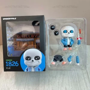 Undertale 1826 Sans Action Figure Model Toys Collectible Joint Movable Doll Bookshelf Decoration Present For Friends Cute Doll