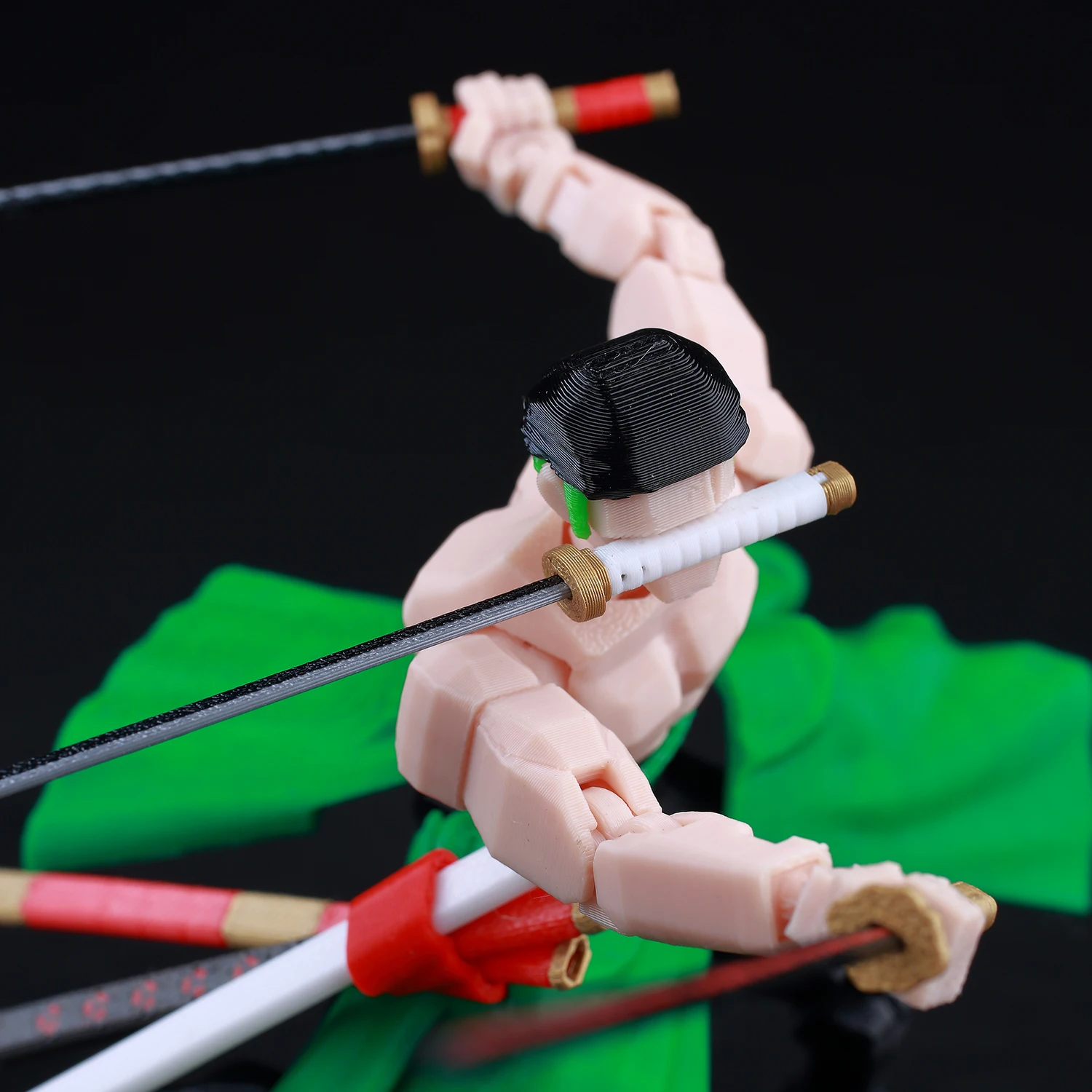 9L 3D Printed One Piece Roronoa Zoro Lucky Dummy 13 Movable Shapeshift Action Figures Mannequin Toys for Anime Lovers