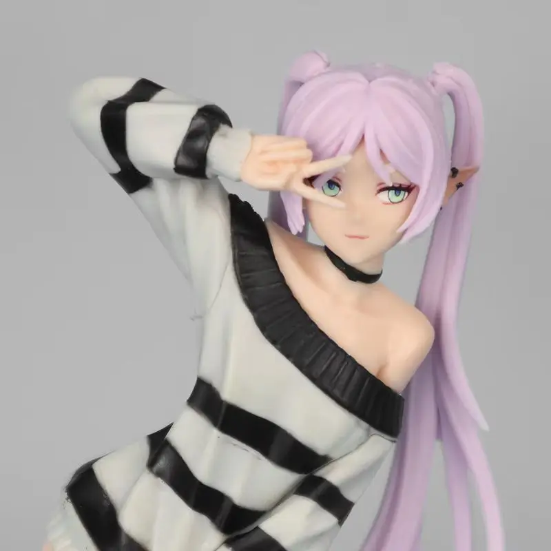 Frieren: Beyond Journey’S End Anime Figure Sweater Cute Girl Standing Posture Action Statue Doll Collectible Gift - Image 4