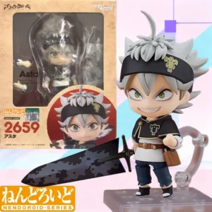 Low price In Stock GSC Original Nendoroid Black Clover Asta Anime Action Figure Model Toy Gift for Kids Foam Box Packaging