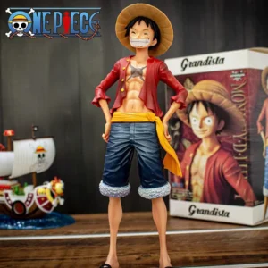 28cm One Piece Monkey D Luffy Anime Figure Toys Confident Smiley Luffy Three Form Face Changing Action Figurine PVC Model Doll