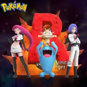 3-11cm Anime Pokemon Figure Rocket Team Action Figures Pvc Statue Desktop Ornamen Collection Model Toys Gifts