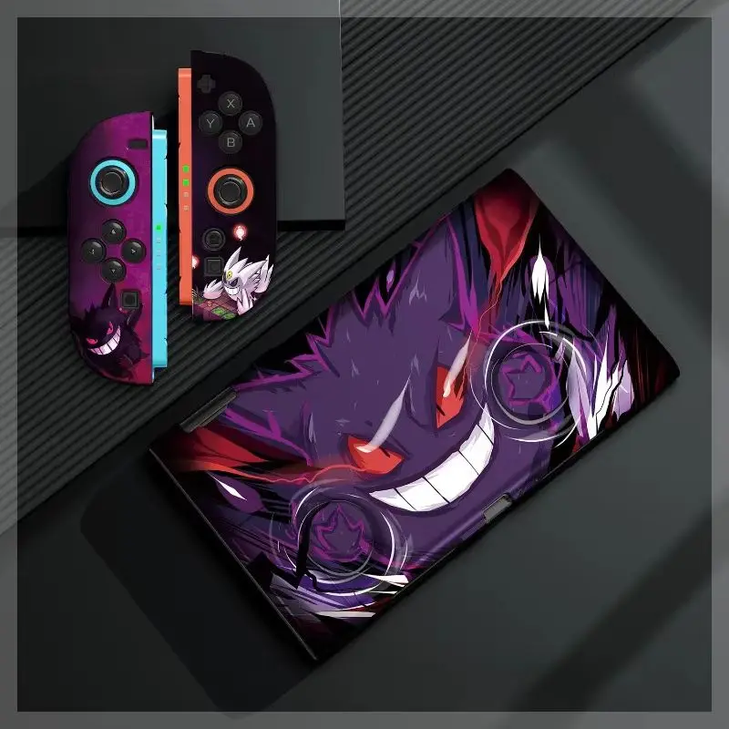 New Hot Cartoon Gengar Case For Switch 2/Ns Oled Game Console Joy-Con Split Type Design Shockproof Drop Proof Protective Cover