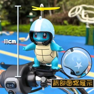 Pokemon Anime Johnny Turtle Motorcycle Electric Bike mountain bikes road bikes Cute Rotating Propeller Decoration Accessories