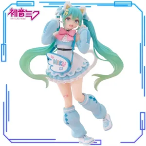 In Stock Hatsune Miku Cat Ear Figure Fancy Ver. 19cm PVC Anime Collectible Model Desktop Ornament Gift