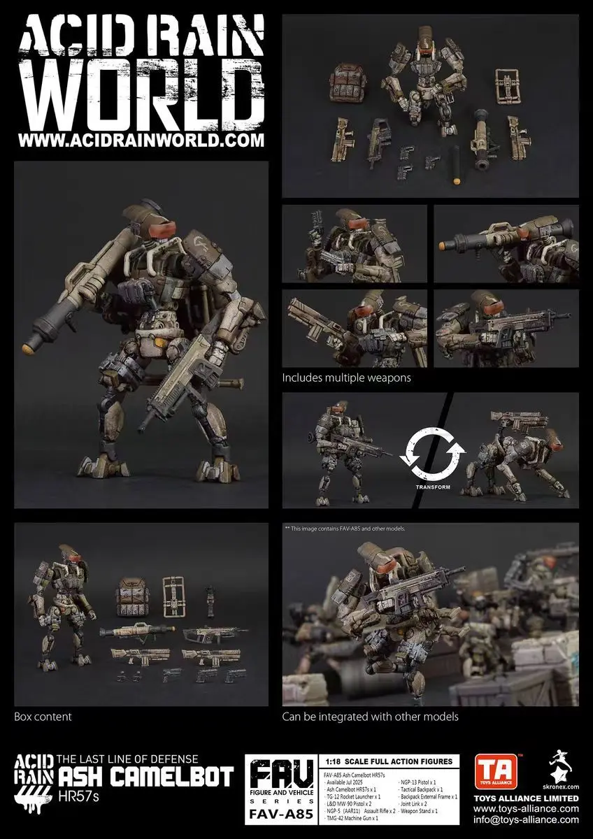 【MT】Acid Rain War FAV-A85 Ash Camelbot HR57s 1/18 Action Figure Model Toy