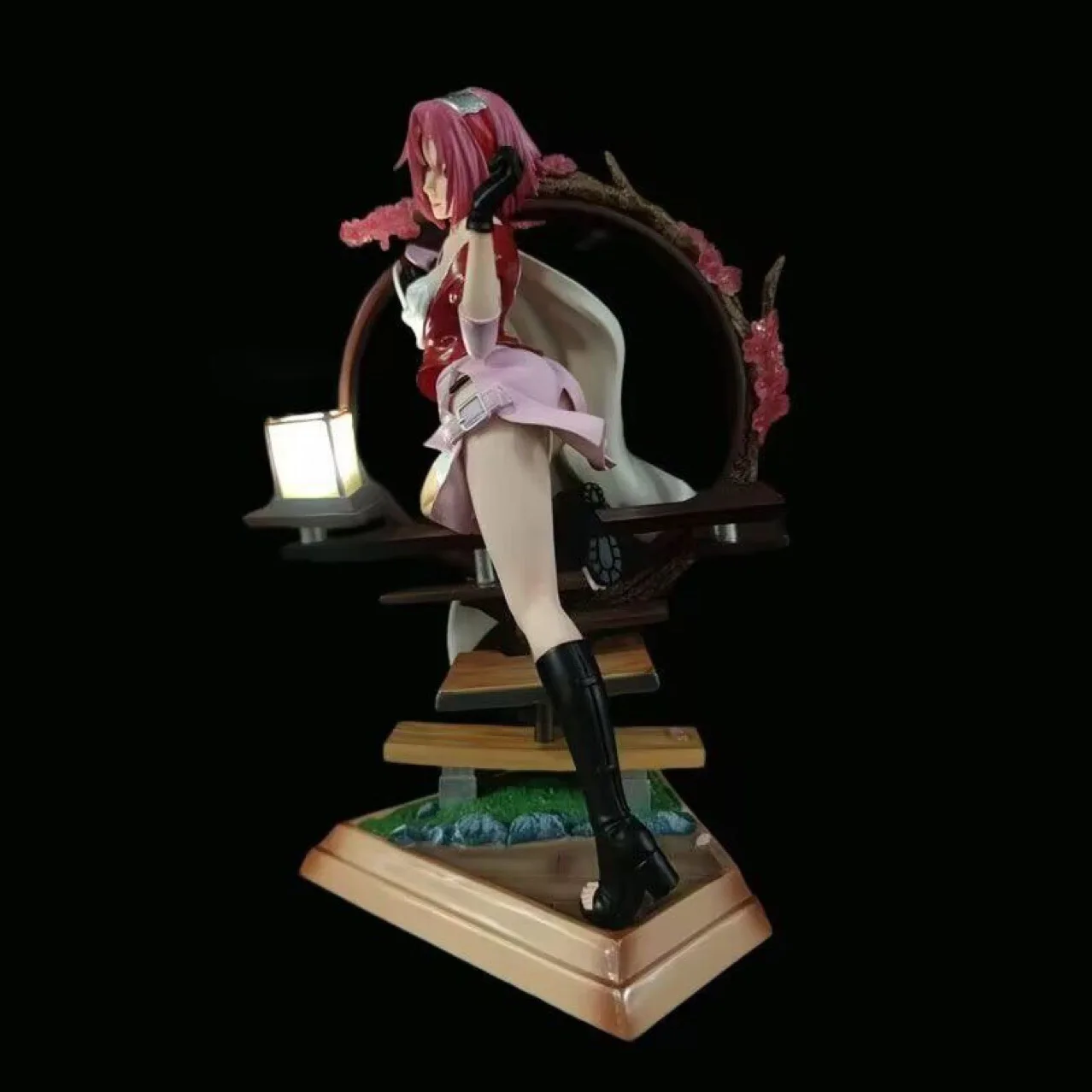 28cm New NARUTO Anime Figure Haruno Sakura Peripheral PVC Model Glow Statue Desktop Decoration Ornaments Birthday Gifts Toys