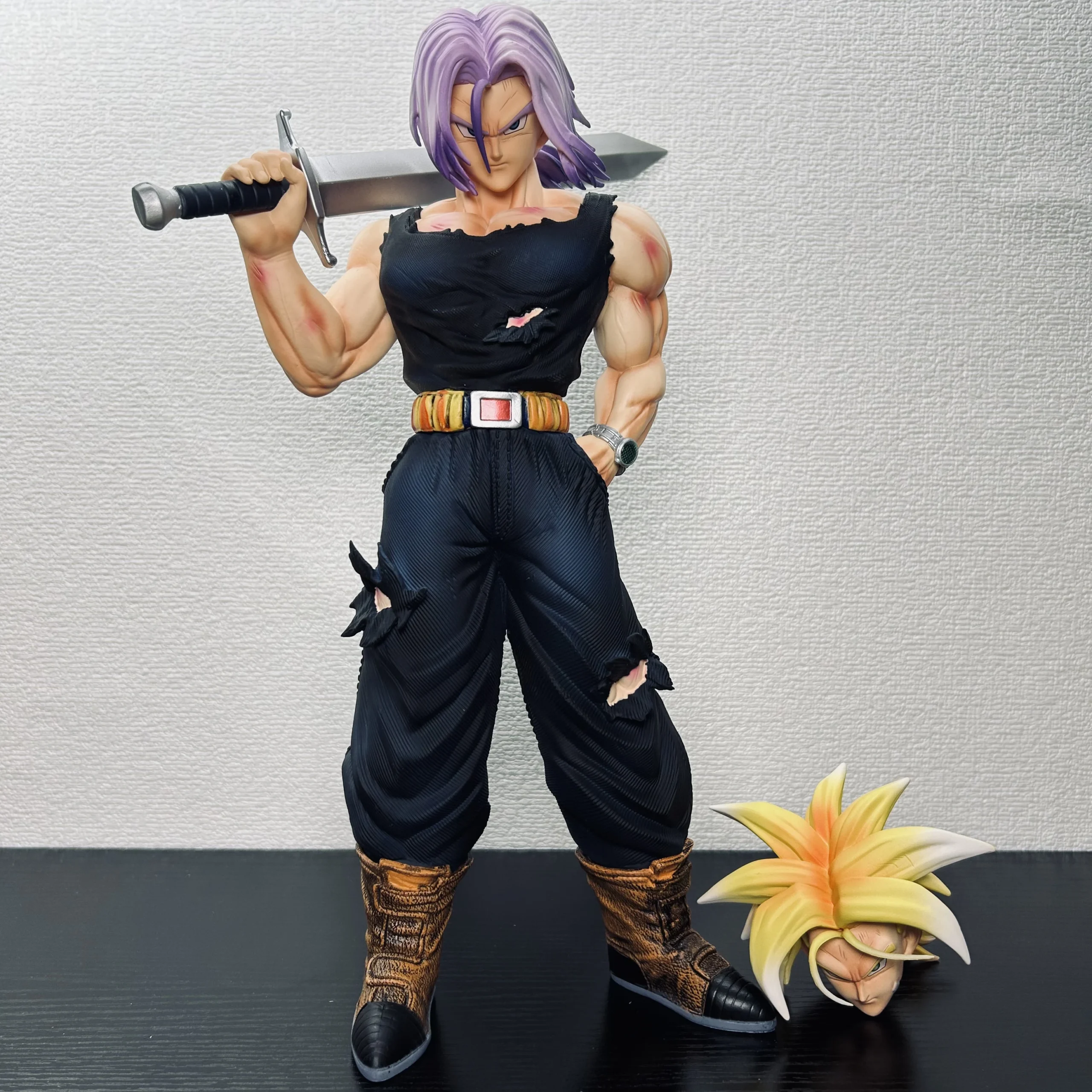 32cm/12.59inch Dragon Ball Z Trunks Figure Replace Heads Future Trunks Super Saiyan Action Figures Collection Mode Toys Gifts - Image 5
