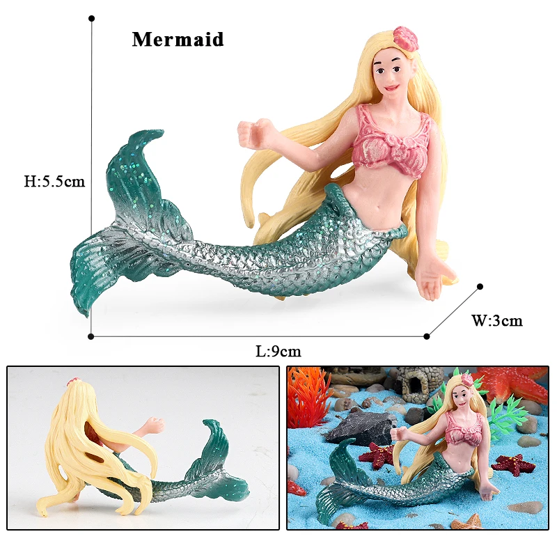 Oenux Beauty Fish Princess Mermaid Action Figures Model Elves Elf Pegasus Animal Figurines Doll Kid Toy Girl Gift Cake Toppers - Image 34