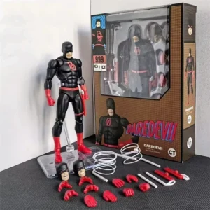 New Mafex No.223 Comic Version Daredevil Black Suit Fully Articulated Action Figure Collectible Statue Desktop Ornament Boy Gift
