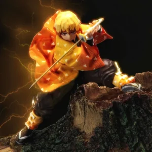 【Double-Layer Fabric】Demon Slayer 1/12 Scale Male Warrior Soldier Zenitsu Japanese Anime Cloak Fit 6inch Action Figure Model