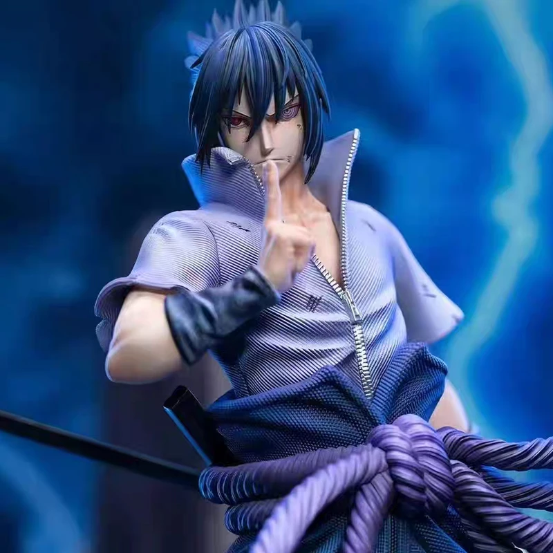 36cm New NARUTO Anime Figure Uchiha Sasuke Perimeter PVC Model Scene Statue Desktop Decoration Ornaments Christmas Gifts Toys