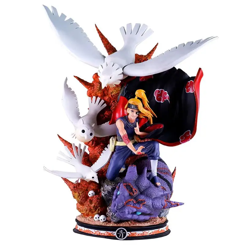Anime Akatsuki Deidara Uchiha Sasuke 41cm Battle Ver. Pvc Action Figure Collectible Game Statue Model For Kids Toys Doll Gifts