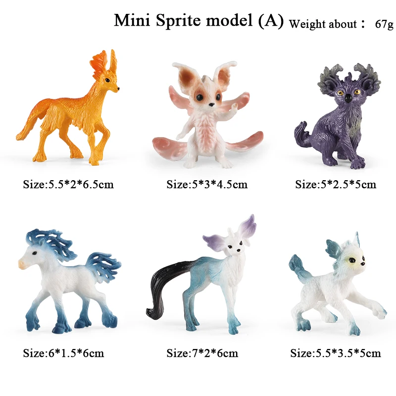 Oenux Beauty Fish Princess Mermaid Action Figures Model Elves Elf Pegasus Animal Figurines Doll Kid Toy Girl Gift Cake Toppers - Image 31