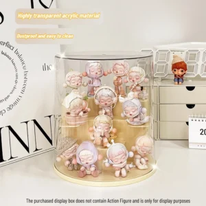 Acrylic Display Storage Case for Action Figure Clear Dustproof Organizer Box for Figures Stackable Blind Box Stepped Display