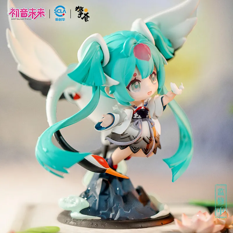 Official Authentic Hatsune Miku Yuluo Huayin Q Version Figure Anime Model For Anime Fans Desktop Decor