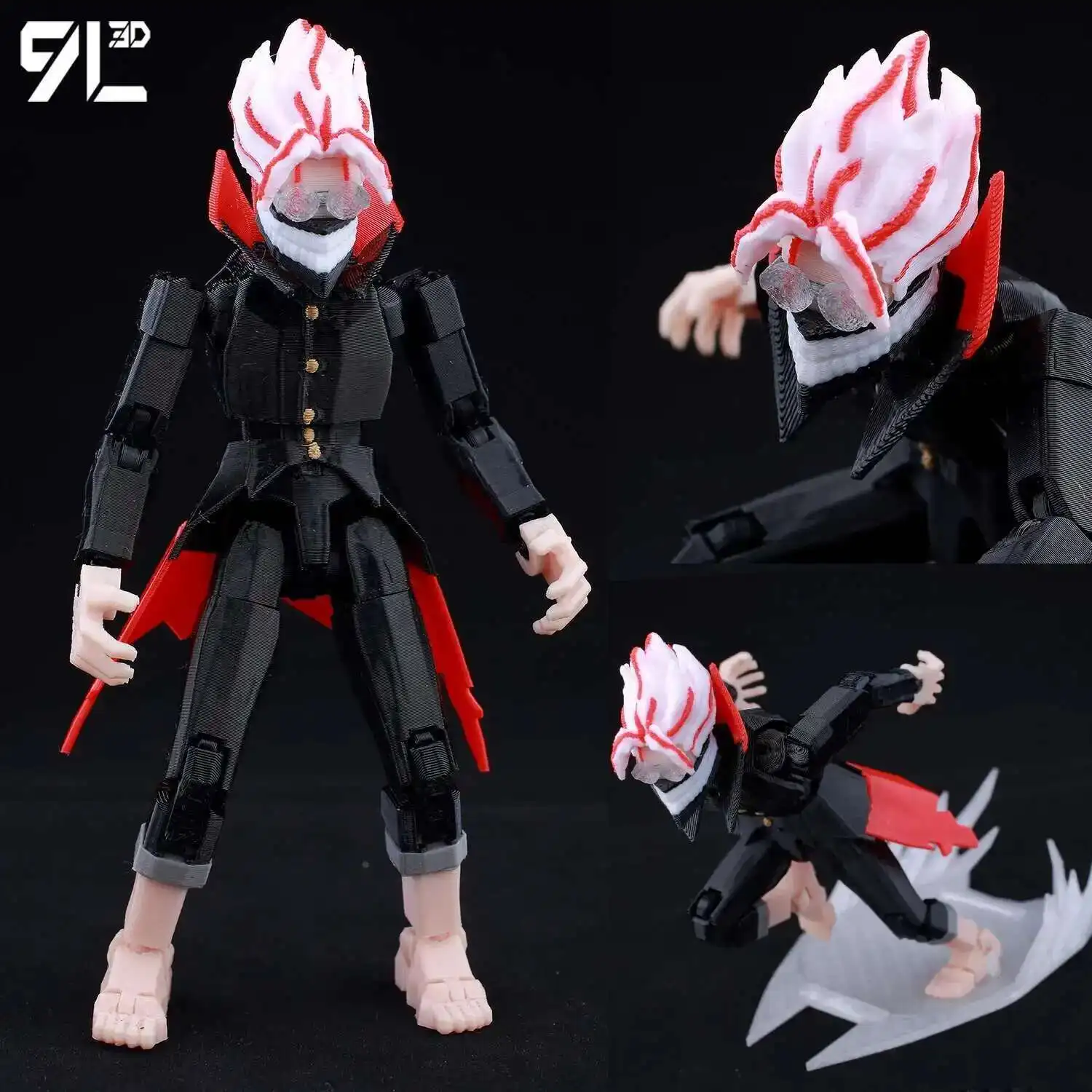 9L3D Printed Lucky Dummy 13 Dandadan Takakura Ken Action Figure,Anime Model,Multi-Jointed Poseable Collectible Toy,Gift for Fan