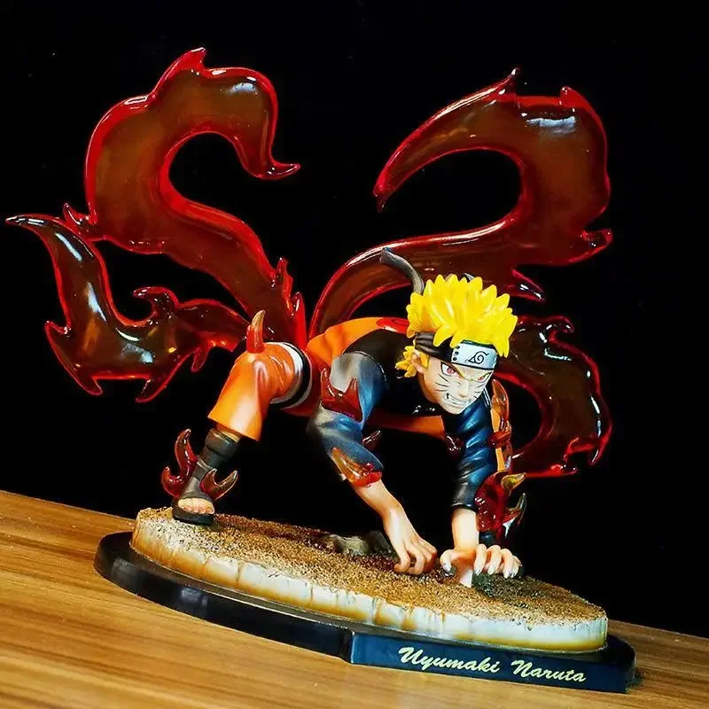 Naruto Four-tailed Naruto Uzumaki Tatue Model GK Collection Handmade Model Kid Gifts Anime Figure Model Toy Desktop Decoration
