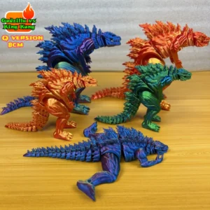 3D Printed Muscle Godzilla Q version Toys Monster Figure Action Joint Model Ornament Kids Gift Height 8cm, length 16cm