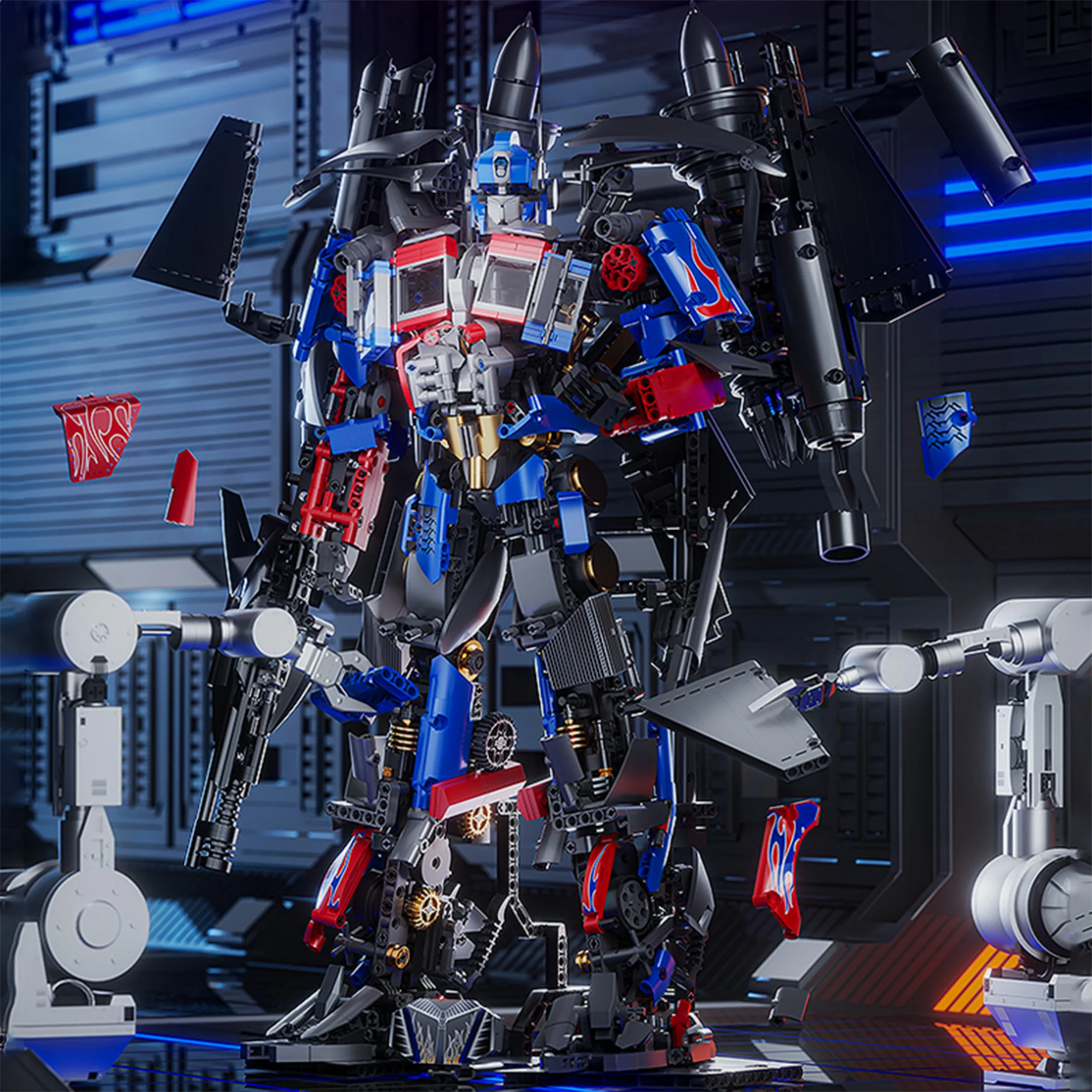 MOC 2692PCS Mecha Commander & Jet Pack Combination Creative Robot Action Figure Assembly Blocks Toy for Great Gift for Yourself