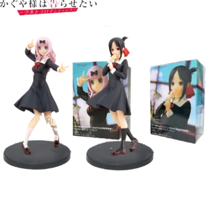 18CM Anime Game Figure Kaguya-sama Love Is War Fujiwara Chika Uniform Model Dolls Kawaii Girl Figure Japanese Dolls Decoration