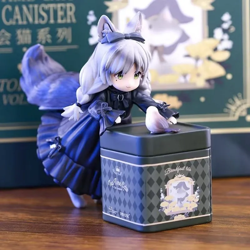 12cm Tea Party Cat Anime Figure Q Version Kawaii Tea Time Cats Tea Pot Cat Action Figure Collection Model Japanese Dolls Hobbies - Image 8
