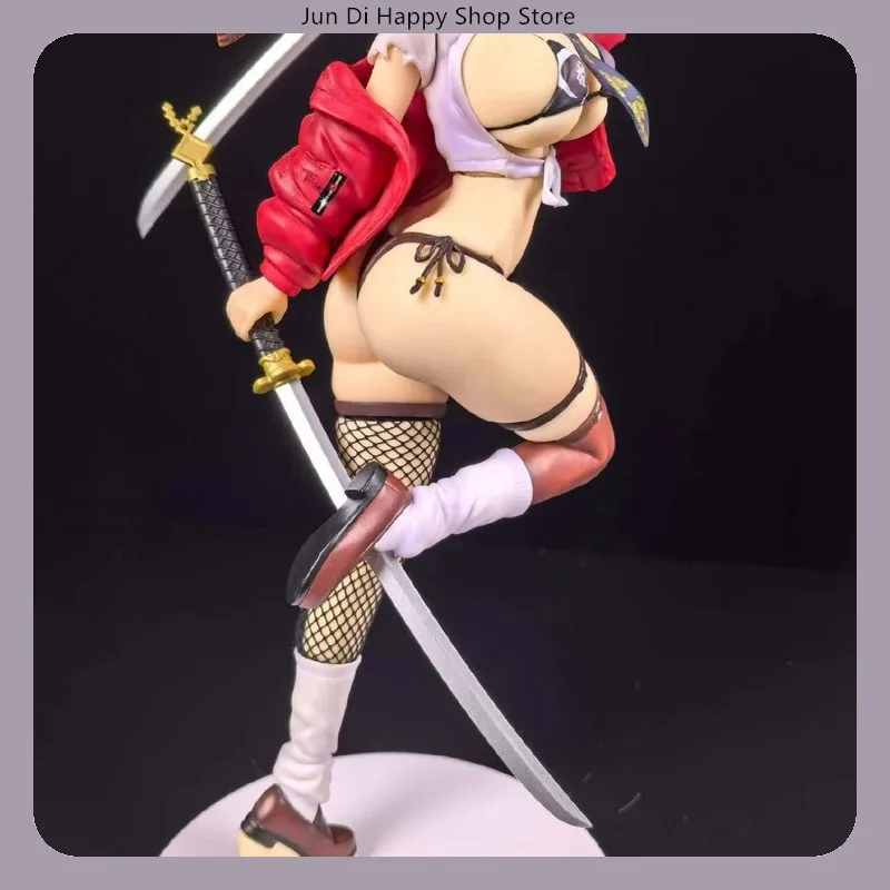 28cm Anime Girl Dual Swords Standing Pose Anime Figure Model Statue Collection Desktop Decoration Ornament Toy Gift for Fans