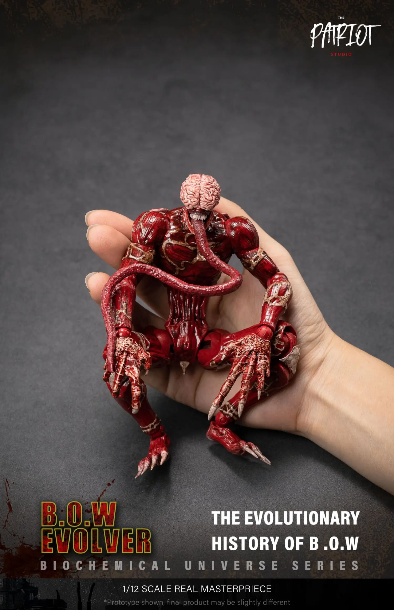 Patriot Studio 1/12 B.O.W Evolver Mutated Monster Figure Movable Model Soldier Action Figure Body Doll for Collection