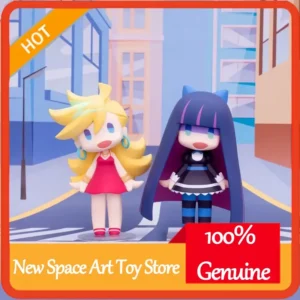 GSC Authentic Panty And Stocking With Garterbelt Q Version Chibi Figures With Pink Car In Stock Anime Collectible For Anime Fans