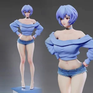 Schoolgirl Rei Ayanami Premium Version 26CM Limited Edition Anime Series GK Figure Statue Collectible Toy