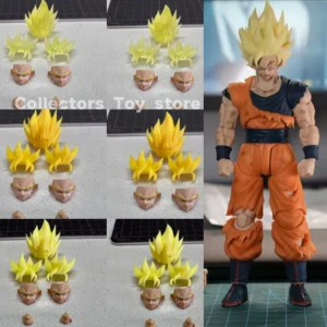In Stock Dragon Ball Carving Heads Accessories Son Goku Action Figurine Anime Customized Collection Model Toys Gift
