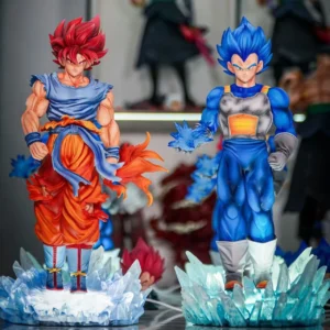 JT Statue Dragon Ball Z Majin Vegeta Figure Vegeta Blue JT Goku Led Base Super Saiyan Action Figures Collection Model Toys Gift