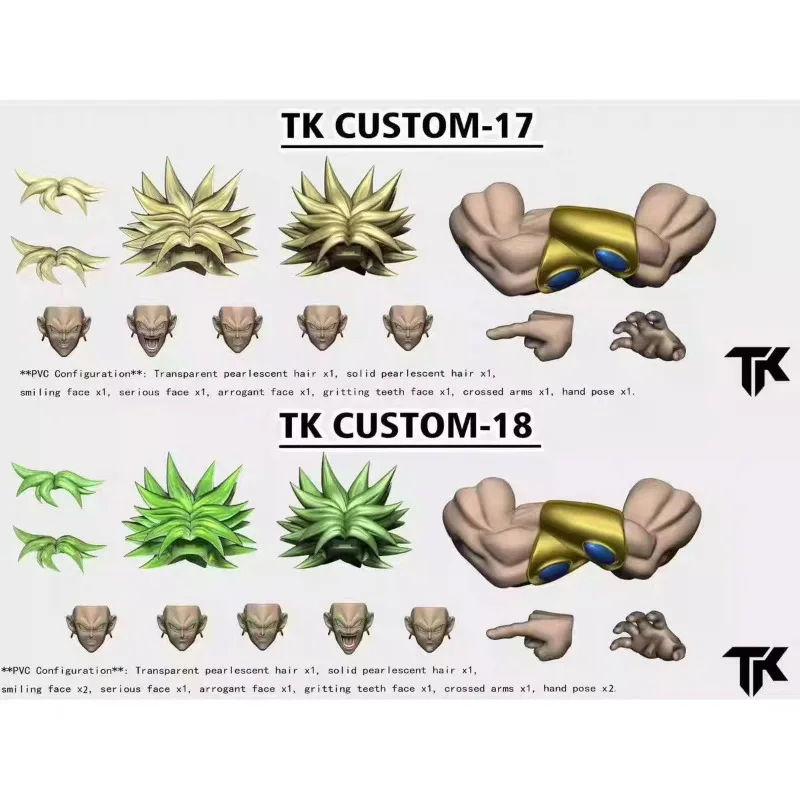 TKCUSTOM TK TK013 TK014 TK015 K016 Dragon Ball SHF Ultra Instinct Son Goku 3.0 Heads Custom Headsculpt Set Action Figures Toys