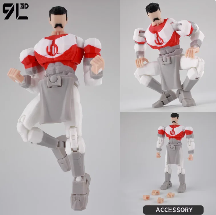 9L3D Printed Invincible Anime Action Figures Lucky 13 Dummy 13 Multi-Jointed Superheroes Model Toy Collectible Ornaments Gift - Image 12