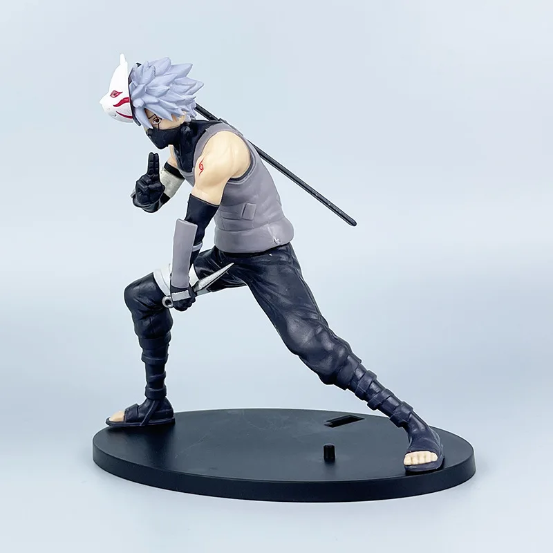 New Naruto Anime Figure 18cm Hatake Kakashi PVC Action Figure Model Doll car Ornaments Collections Toy Gifts - Image 3