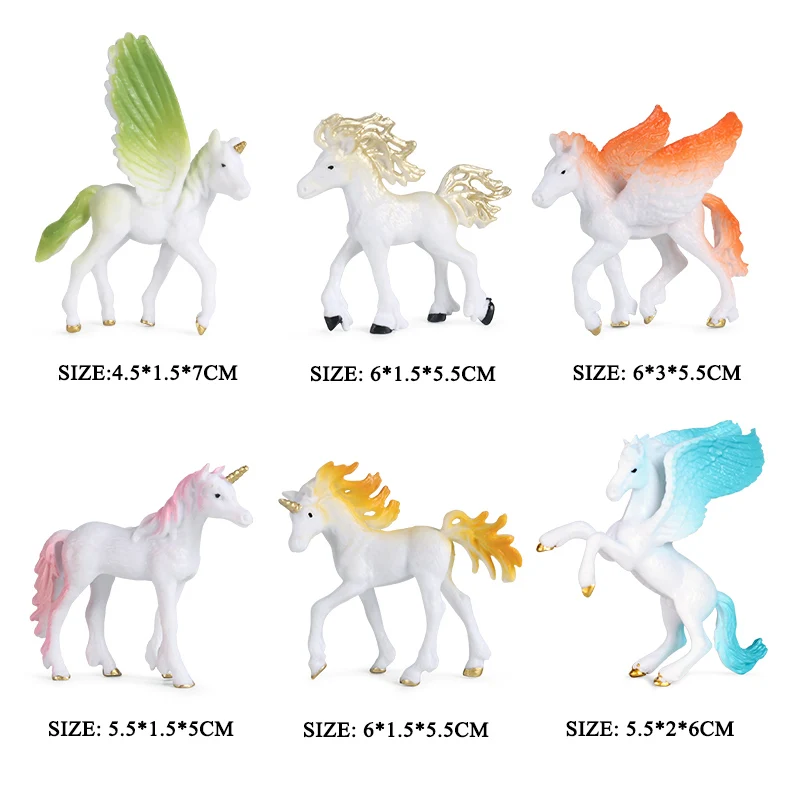 Oenux Beauty Fish Princess Mermaid Action Figures Model Elves Elf Pegasus Animal Figurines Doll Kid Toy Girl Gift Cake Toppers - Image 26