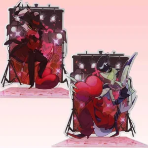 15Cm Heart Series Double Layered for Helluva Boss Blitzo Millie Stolas Anime Standingdesktop Decoration Gift Collection
