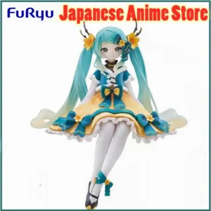 Original Furyu Anime Figure Hatsune Miku Noodle Stopper Figure 2025 Spring Festival Ver. Action Figurine Collector Model Doll