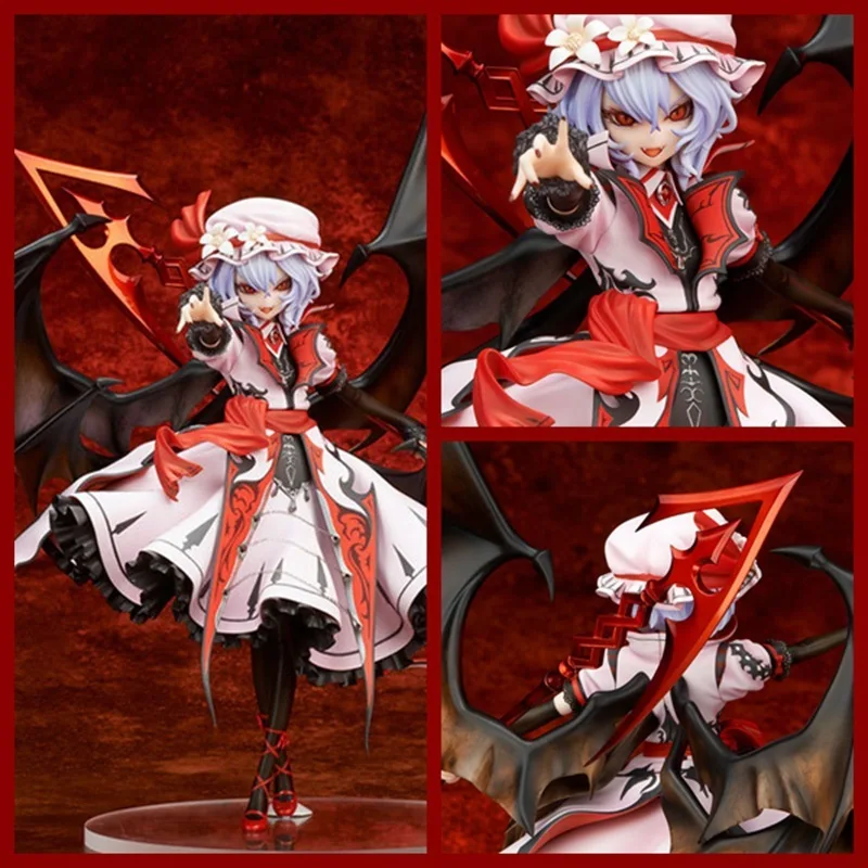 Touhou Project Remilia Scarlet Red Devil Legend Anime Action Figure Devil Wing Collectible Statue Desktop Decor For Anime Fans