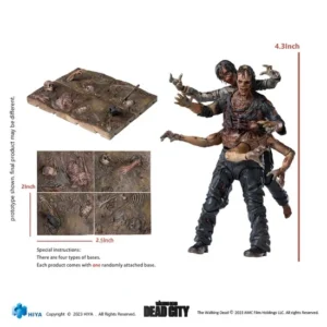 Hiya Toys Walking Dead: Dead City Walker King 4" Action Figure (1:18 Scale)