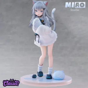 Cute Hand-made Ornaments Japanese-style Gancheng Cat Limited Edition Beautiful Girl GK Figures Trendy Toy Model Statue Ornaments