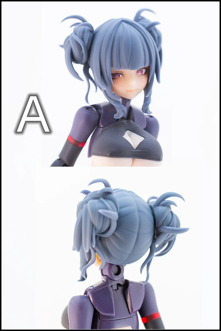 SH 1/12 Machine Girl Goddess Device FS20 Double Ponytail Wavy Hairstyle Modification Resin GK Accessory Model