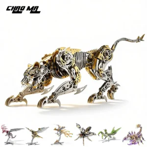 DIY assembly 3D metal model kit scorpion cheetah wasp falcon pterosaur phoenix toy ornament mechanical puzzle solving boy gift