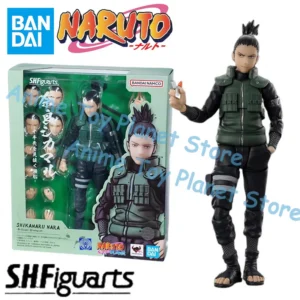 In Stock Bandai SHF NARUTO  Shikamaru NaraModel Kit Anime Action Fighter Finished Model Original Box Toy Gift For Children