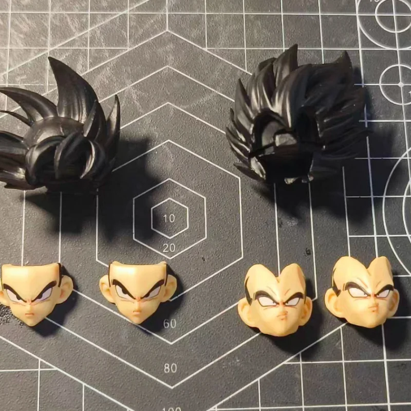 Son Goku Vegeta RE Double Floating Head Sculpt Dragon Ball SHF Head Accessory Battle Damaged Version Gifts Toy Anime Figure