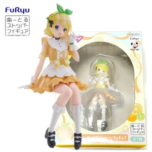 FuRyu Noodle Stopper Hatsune Miku Citrus MIKU B REWARD Kagamine Rin PVC 14CM Anime Action Figures Model Collection Toy