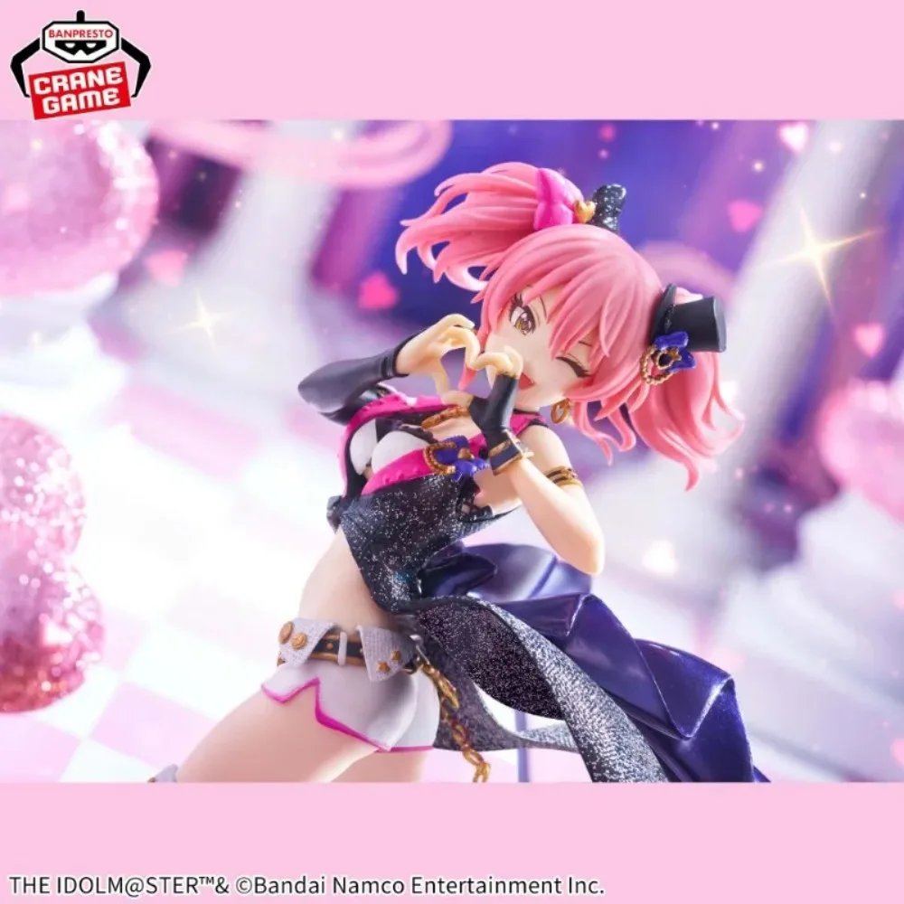 In Stock Bandai Original Genuine Banpresto THE IDOLM@STER Cinderella Girls Glitter Dress Mika Jougasaki 17cm Model Toy Figures