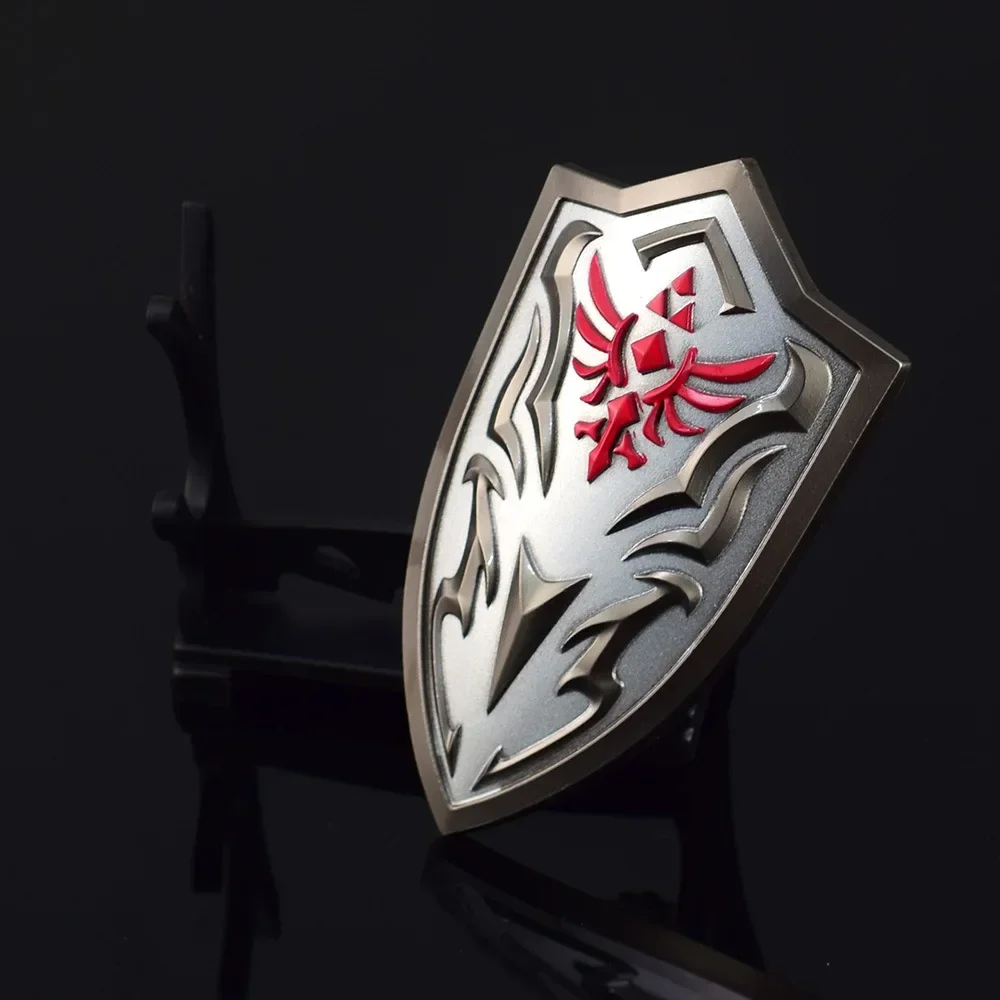 The Fantasy Weapon Link Royal Guard’s Shield Game Periphery 10cm Metal Weapon Model Ornament Collection Crafts  Gifts Toys Boys